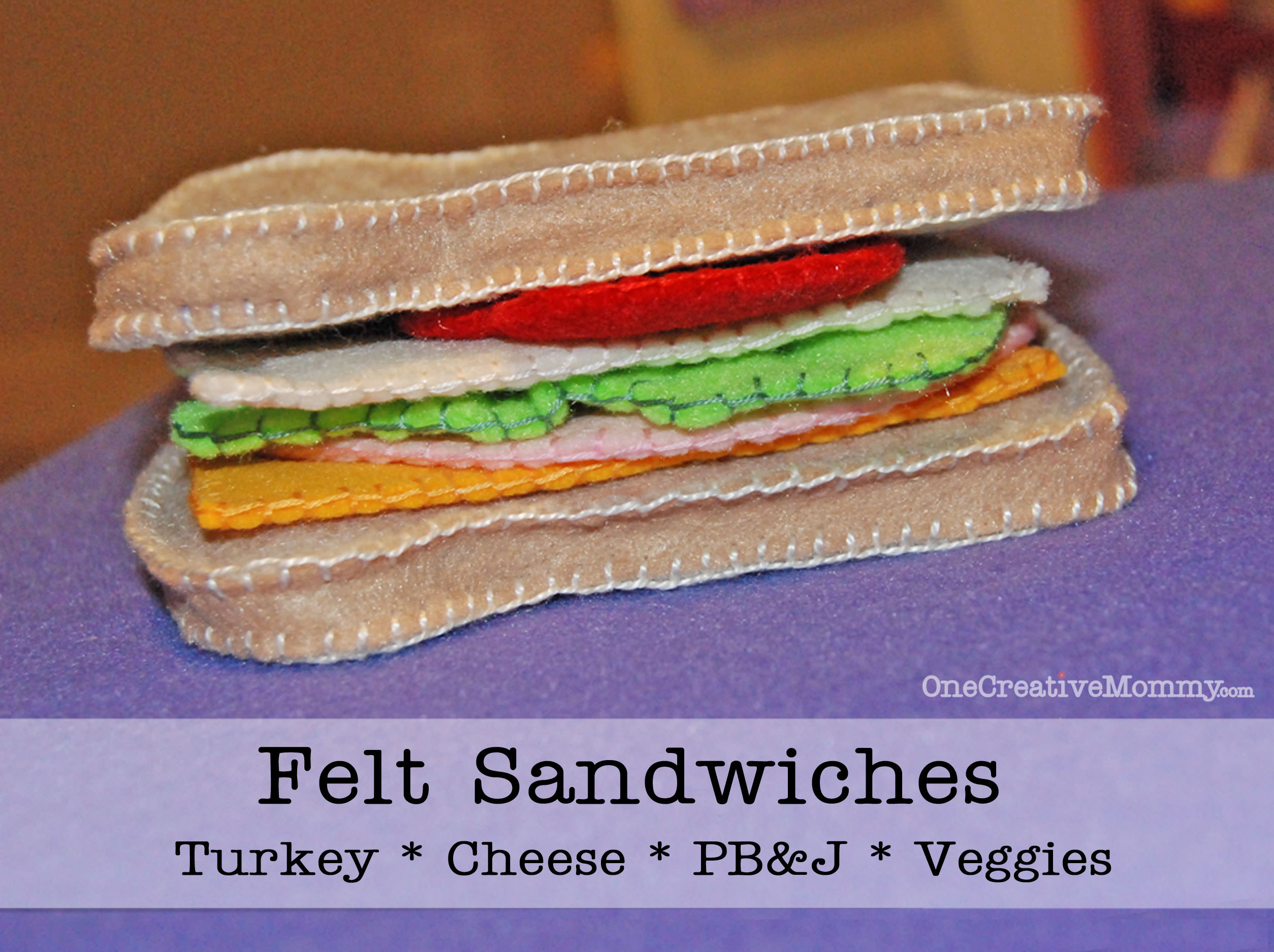 Felt Sandwich and Freebie Patterns  onecreativemommy.com