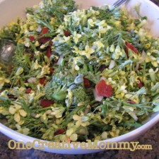 Summer Brocolli Salad with Brocolli Flowers