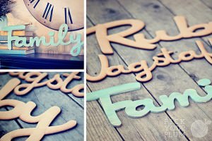 Personalized wooden words