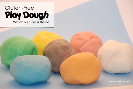 #Gluten #Free #Play #Dough Recipe Review and Tips from OneCreativeMommy.com -- I tried three recipes to see which was the best!