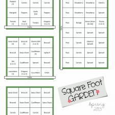 Spring #Square #Foot #Garden Plan {OneCreativeMommy.com}