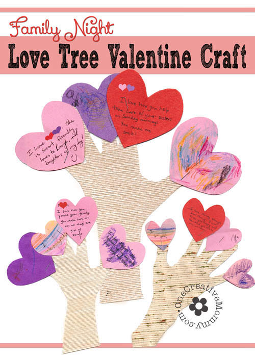 Family valentine love trees