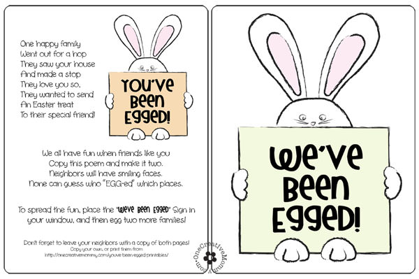You Ve Been Egged Sign Free Printable