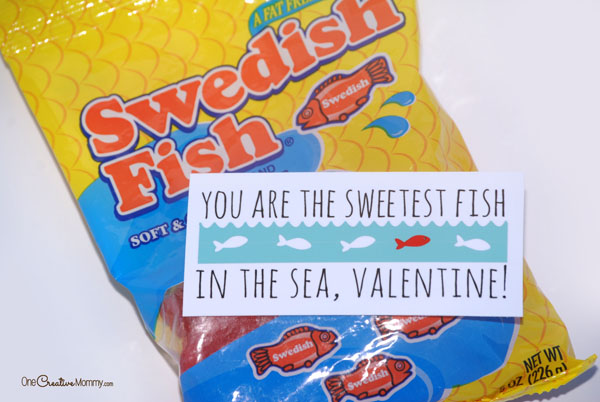 Printable fish valentine