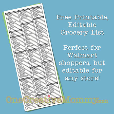 freebie friday printable grocery list onecreativemommycom