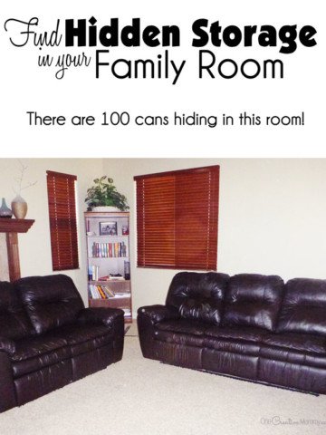 Does your home feel tiny? Check out how to find hidden storage in your home!{OneCreativeMommy.com} Small Space Living Storage Ideas
