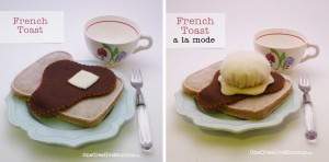 Felt Food French Toast from OneCreativeMommy.com