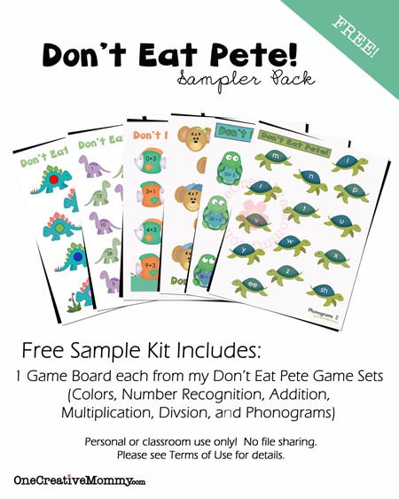 Dont Eat Pete Free Sample Pack