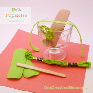 #Felt Popsicle #Tutorial and Free Patterns {OneCreativeMommy.com}