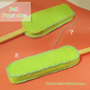 #Felt Popsicle #Tutorial and Free Patterns {OneCreativeMommy.com}