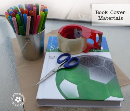 DIY Paper Book Cover - Onecreativemommy.com