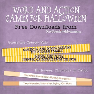 Halloween Word and Action Games