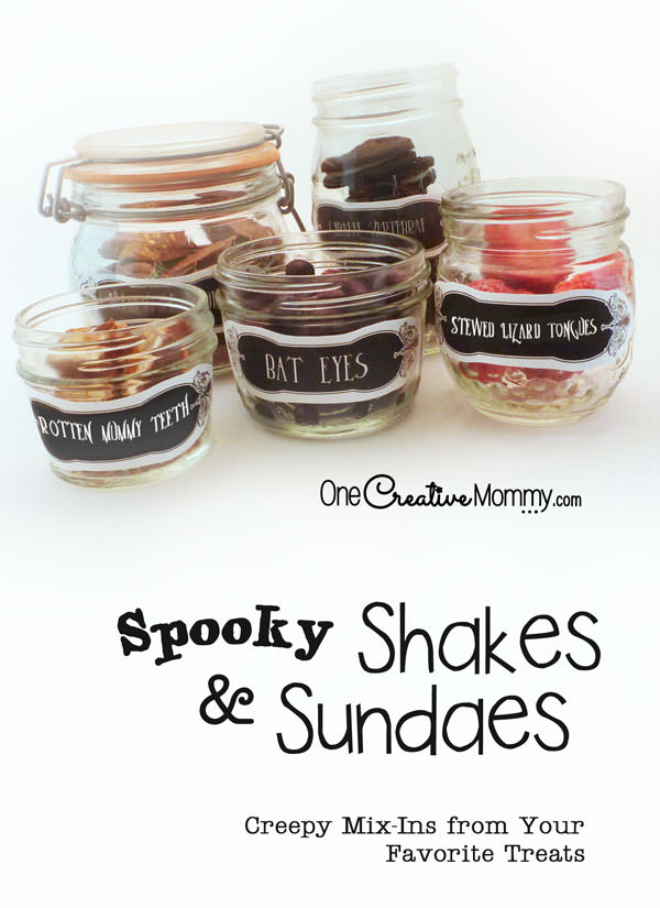 Halloween Treats: Spooky Shakes and Sundaes {OneCreativeMommy.com} Spice Up Your Next Party! #halloweentreats