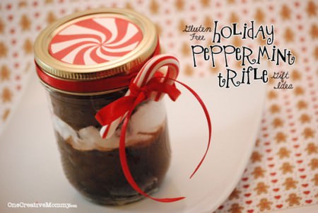 Individual Peppermint Chocolate Trifle Cups {Free Printable for Gift Idea}