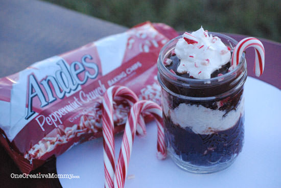 GF Individual Peppermint Chocolate Trifle Cups {Freeze small portions so that you always have a GF treat to take to holiday parties}