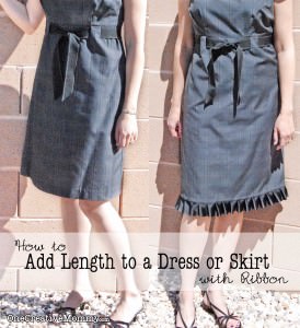 How to Add Length to a Dress or Skirt-Tutorial - onecreativemommy.com