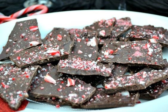 You must try this delicious chocolate peppermint bark! Bonus--it's top 8 allergen free #peppermint #candybark #chocolate #christmascandy