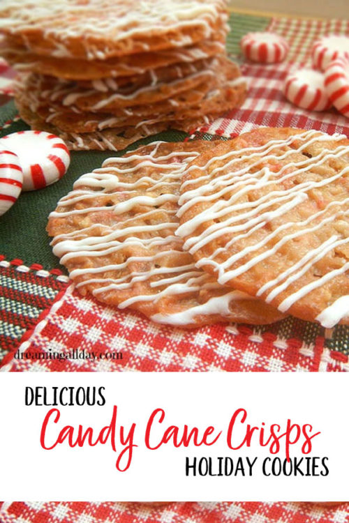 Delicious Candy Cane Crisps Cookies - onecreativemommy.com
