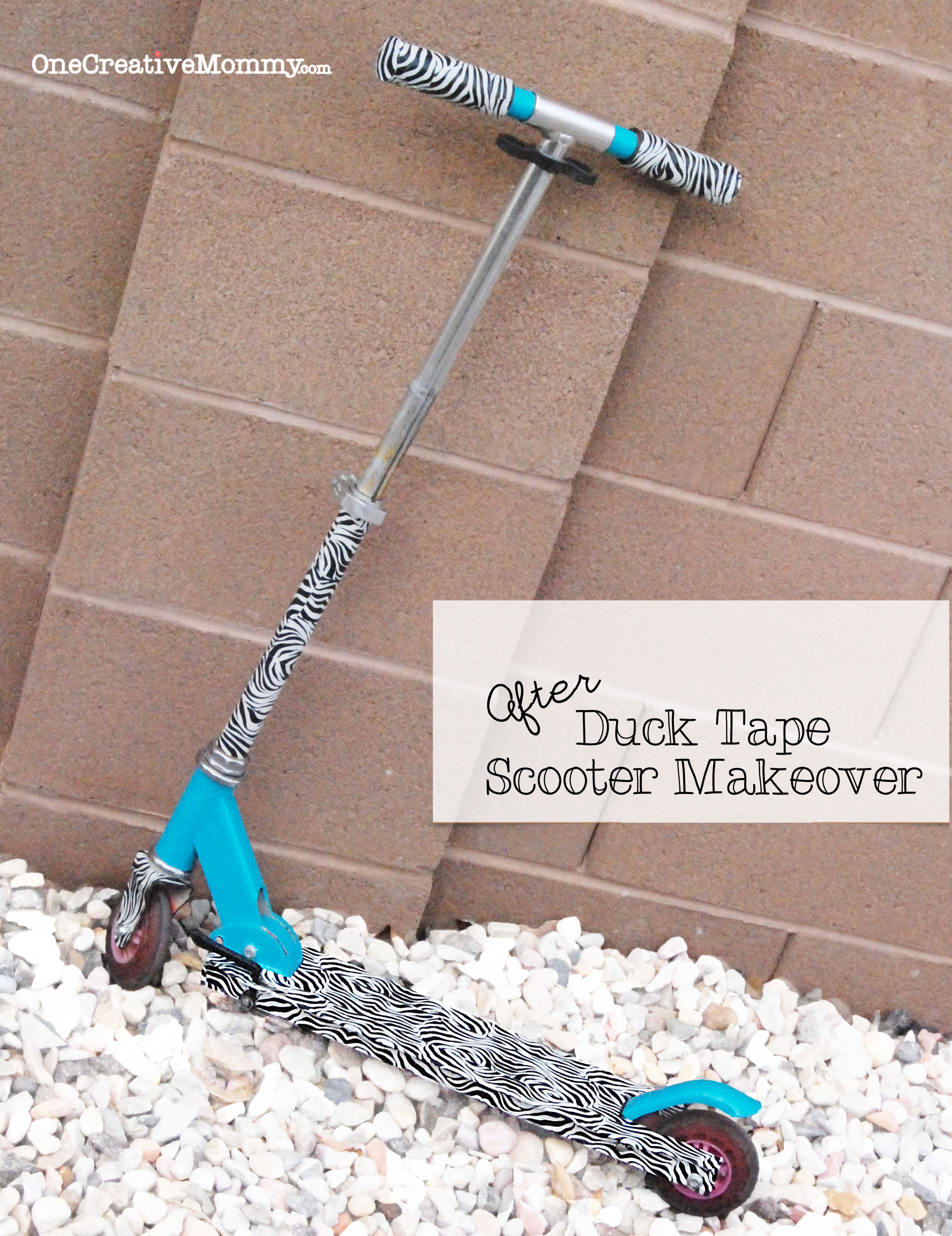 Duck Tape Scooter Makeover {Why get a new scooter when you can transform it into something uniqe and awesome?} #duck#tape#scooter