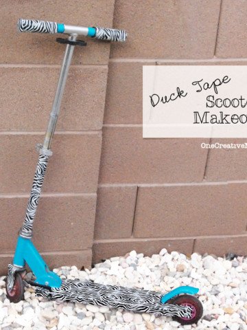 Duck Tape Scooter Makeover {Why get a new scooter when you can transform it into something uniqe and awesome?} #duck#tape#scooter