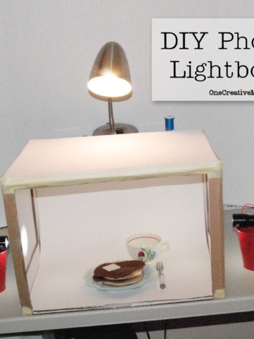 DIY Photo Lightbox Tutorial from OneCreativeMommy.com--grow your blog with better pictures!