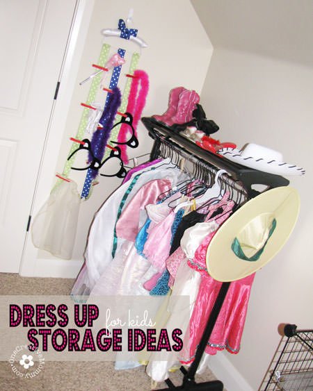Dress Up Storage Ideas for Kids {OneCreativeMommy.com}