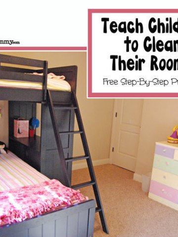 How to Teach Children to Clean Their Rooms {OneCreativeMommy.com} Tired of nagging kids to clean their rooms? Your kids might be overwhelmed and not know where to start. (Free Printable Reminder Cards)