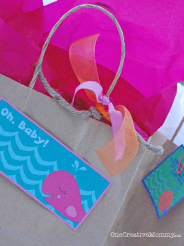 Easy Gift Bags from Recycled Materials from OneCreativeMommy.com