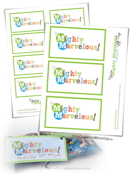 You Re Mighty Marvelous M M Gift Tags Onecreativemommy Com
