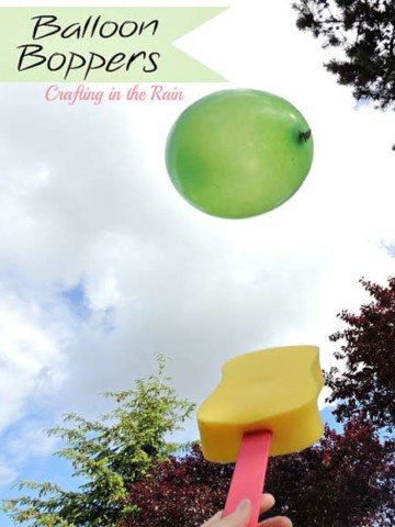Balloon Boppers--Fun for the kiddos outside or inside! {Please pin from the original post at Crafting in the Rain}