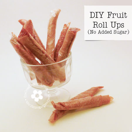DIY Fruit Roll Ups {You control the sugar when you make the fruit roll ups at home! This recipe for pear/apple roll ups has no added sugar.}