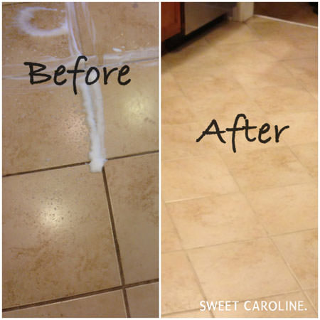How to Clean Tile Grout with Woolite from Sweet Caroline {aka HappyHecticLife.com}
