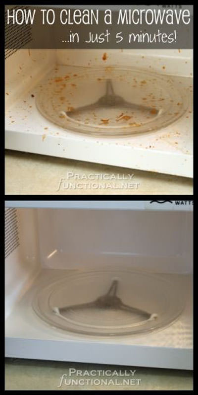 How to Clean Your Microwave with Vinegar from Practically Functional