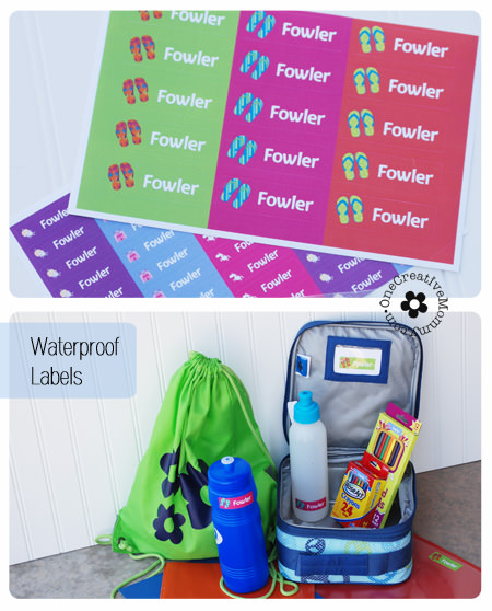 Keep your kids' stuff out of the lost and found with personalized labels from Label-land.com {Giveaway on OneCreativeMommy.com} #giveaway