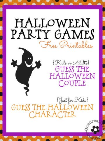 Free Printable Halloween Party Games for Kids (and Kids-at-Heart) from OneCreativeMommy.com