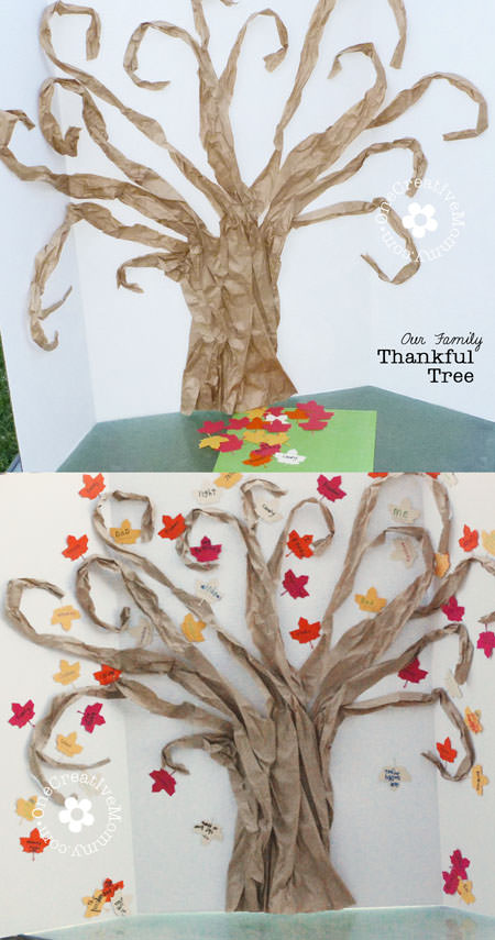 Free Silhouette Fall Leaves Cutting File. {Use it to make your own Family Thankful Tree!} from OneCreativeMommy.com