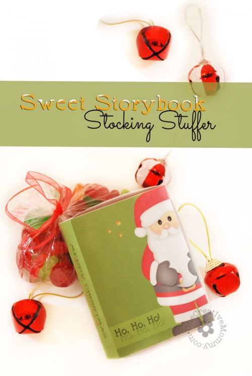 DIY Sweet Storybook Stocking Stuffer Idea {Download the free printable to create the book-shaped box, and then fill it with your kiddo's favorite candy.} OneCreativeMommy.com #stockingstufferideas #christmas #lifesavers