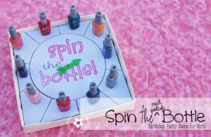 Spin the Nail Polish Bottle Girls Party Game - onecreativemommy.com