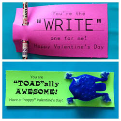 The "Write" One for Me, and "Toad"ally Awesome Valentines by Hi It's Jilly {Part of a Valentine roundup on OneCreativeMommy.com}