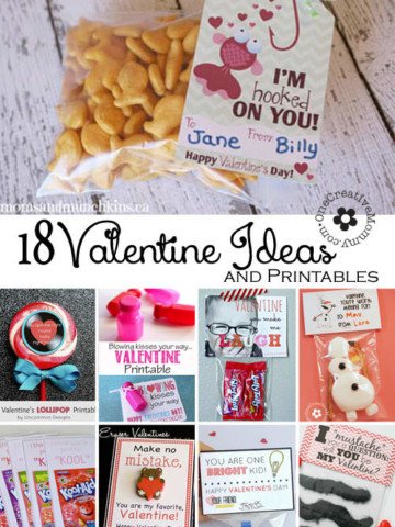 Check out 18 of the best Valentine Ideas and Printables from around the web! {OneCreativeMommy.com} #valentineideas
