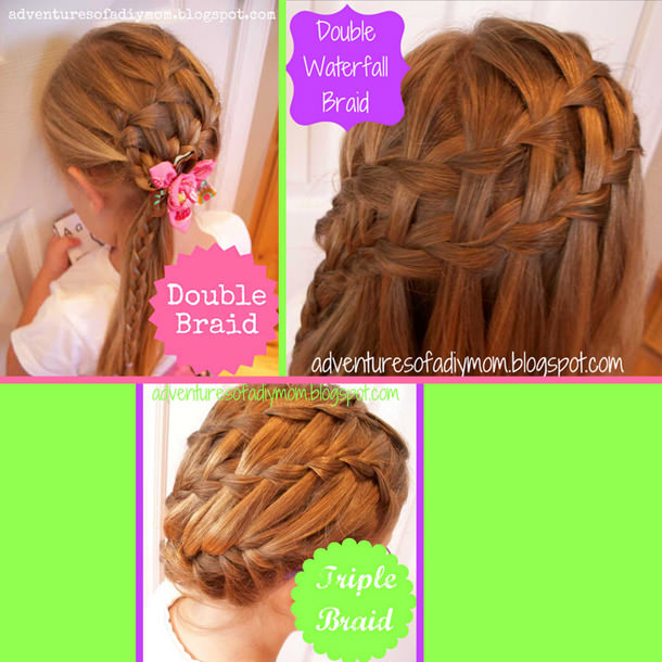 Loop waterfall braid hairstyle - Simple Craft Idea