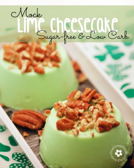 Looking for a guilt-free dessert for St. Patty's Day? Try Mock Lime Cheesecake! (Sugar-free and Low Carb)