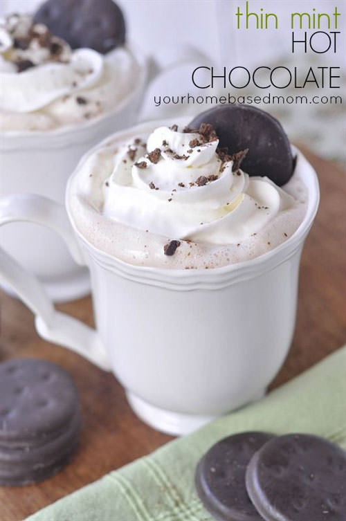 Thin Mints Hot Chocolate from Your Homebased Mom
