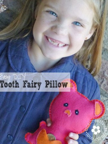 No more lost teeth or coins! Make things simple for the Tooth Fairy with an Easy DIY Tooth Fairy Pillow! {OneCreativeMommy.com}