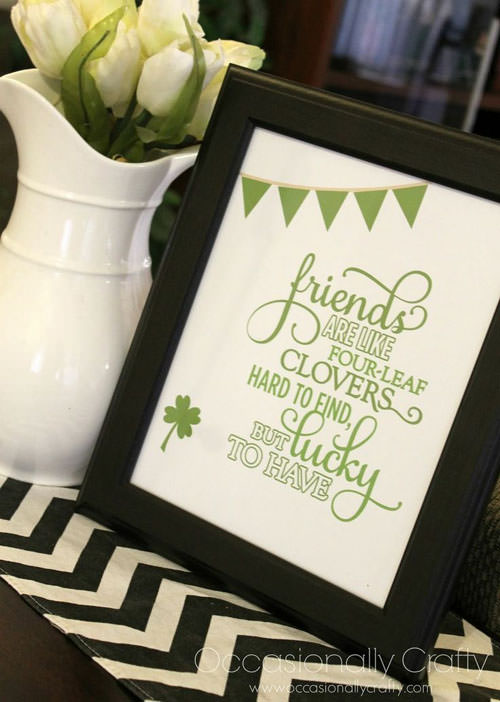 St. Patrick's Day Best Friends Printables from Occasionally Crafty