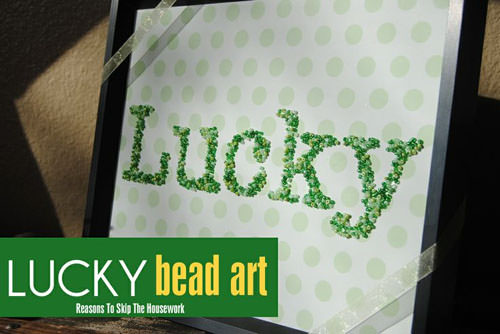 Lucky Bead Art from Reasons to Skip the Housework