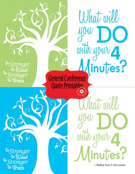 Some of my favorite inspirational quotes from LDS General Conference {Printables from OneCreativeMommy.com}