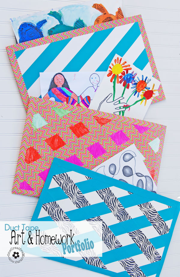 Tame The Schoolwork With A Duck Tape Art Portfolio Onecreativemommy Com,Material Design Tutorial