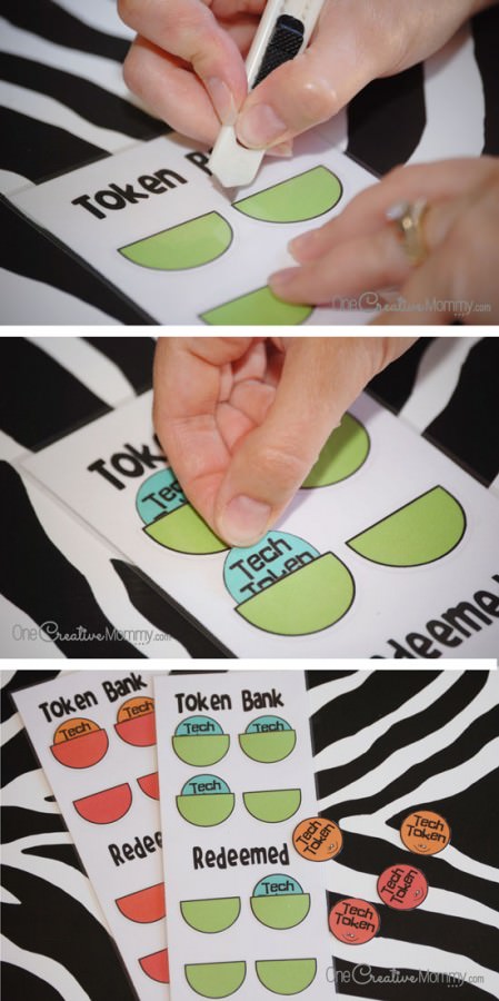 Technology Token System {Printable} - onecreativemommy.com