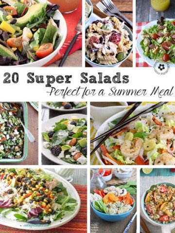 20 Delicious Main Dish Salad Recipes {Perfect for Summer!} OneCreativeMommy.com